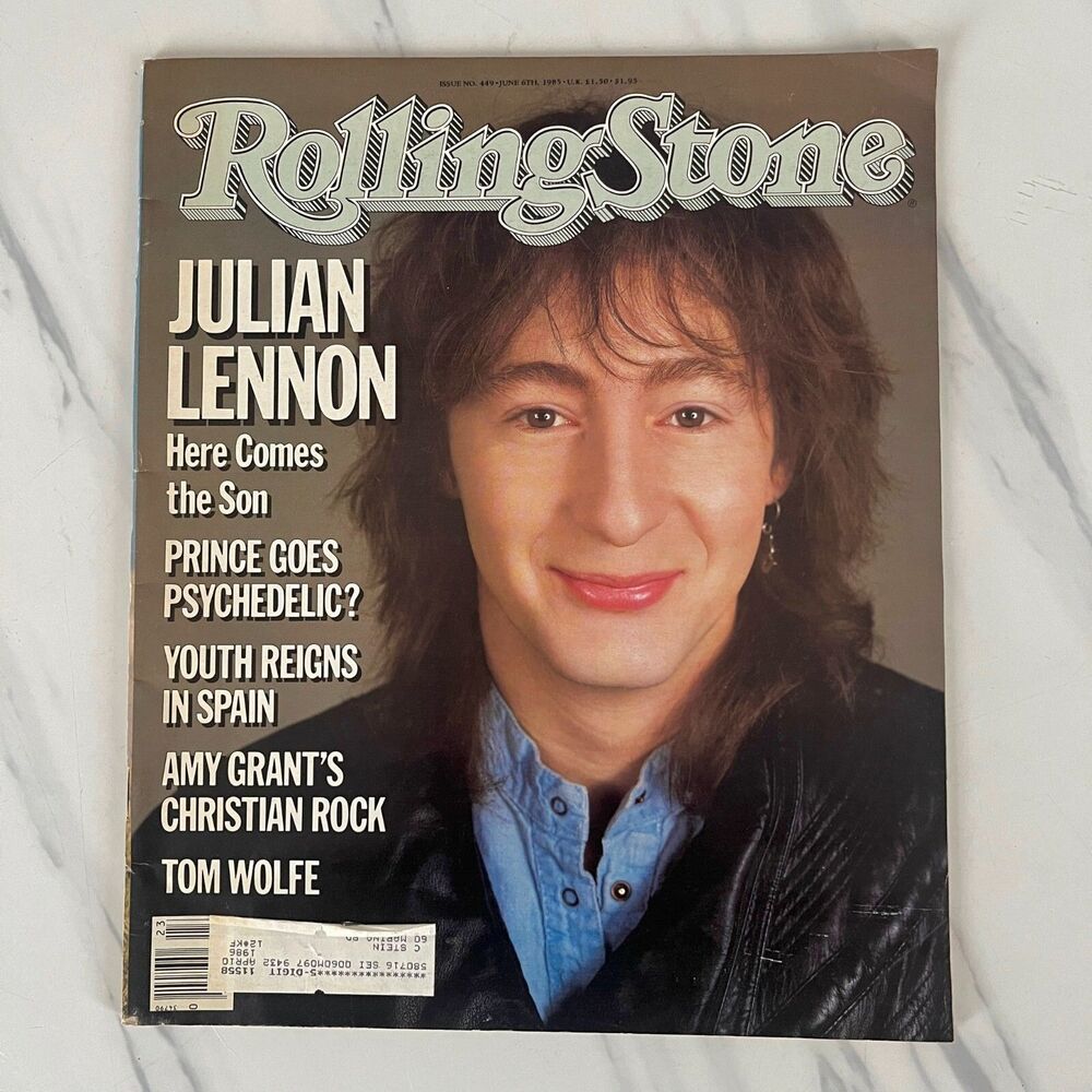 Julian Lennon - Vintage Rolling Stone Magazine 1985- Issue #449
